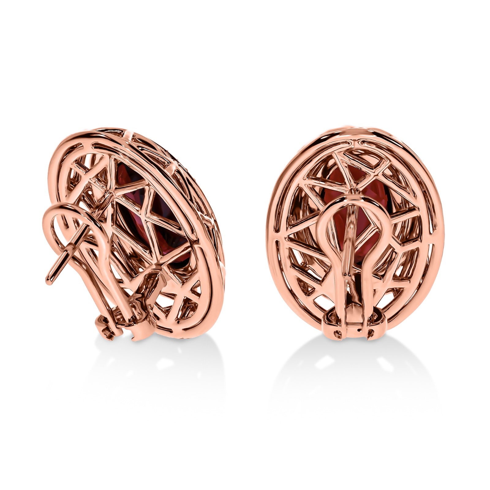 THE NEST HALO EARRINGS IN 18KRG