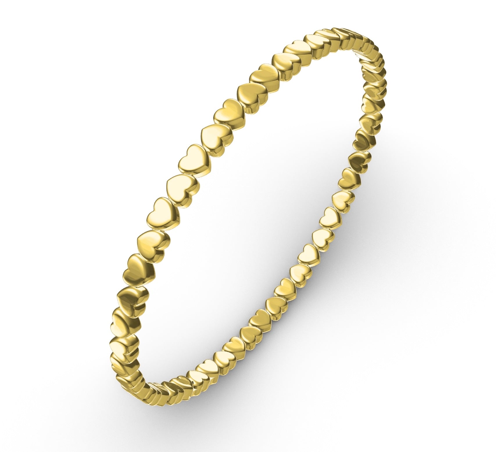 HEARTS OVER YOU CLOSED BANGLE