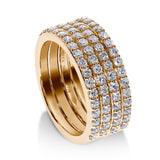 Multi-Row Diamond Band