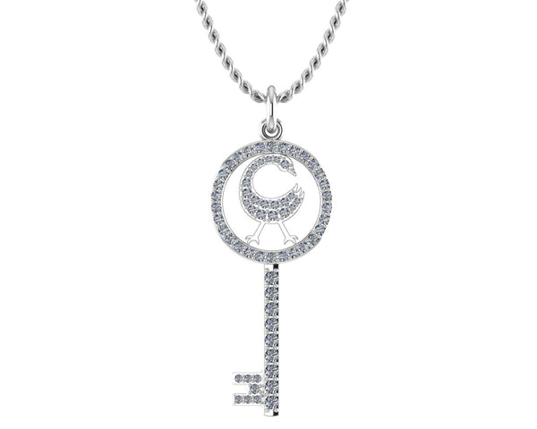 SANKOFA II LARGE DIAMOND PENDANT