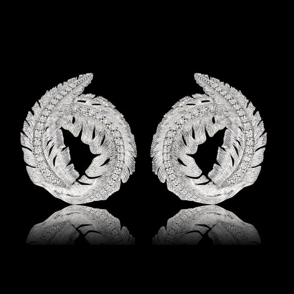 CURLED LEAF EARRINGS