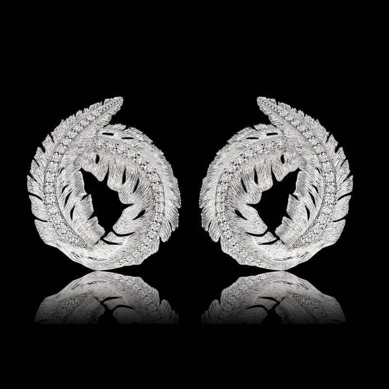 CURLED LEAF EARRINGS