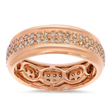 DOUBLE ROW DIAMOND BAND IN 18K ROSE GOLD