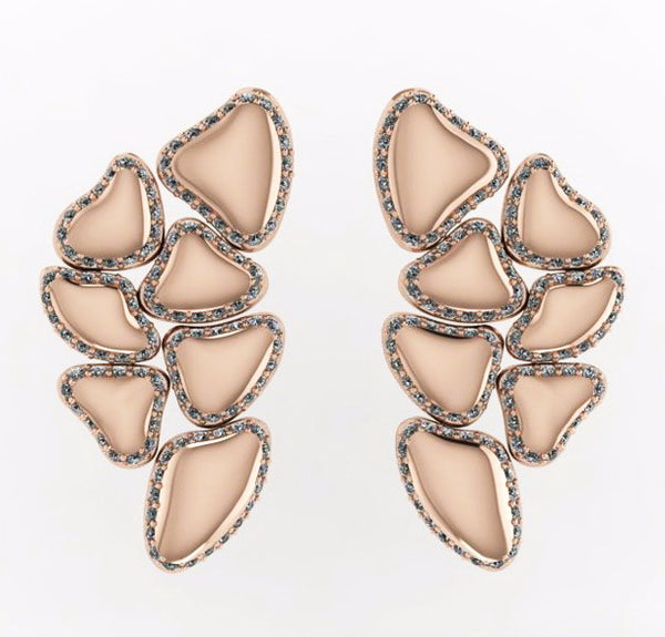 DIAMOND PEBBLE DROP EARRINGS